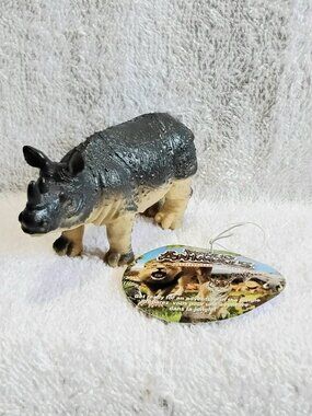 4/$20 High Quality Large 5" Long Wild Animals Rhino BNWT!!